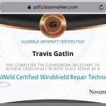 glasweld certified windshield repair technician